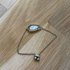 Kendra Scott Cambel Gold Tone Black Mother of Pearl Adjustable Bracelet